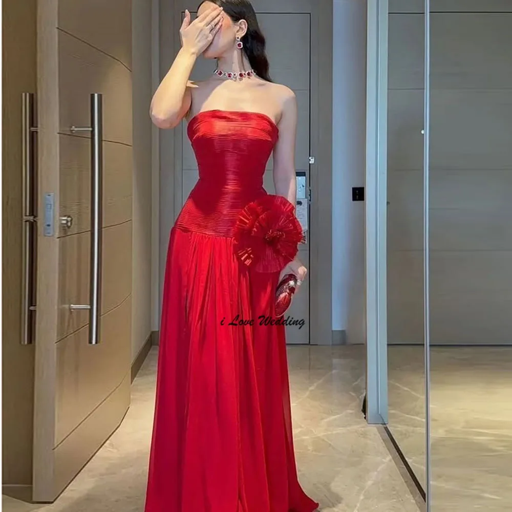 

شارون سBoat Collar Pleated A-line Flowing Backless Evening Dress Floor Length Backless Saudi Party with Flowers Customized