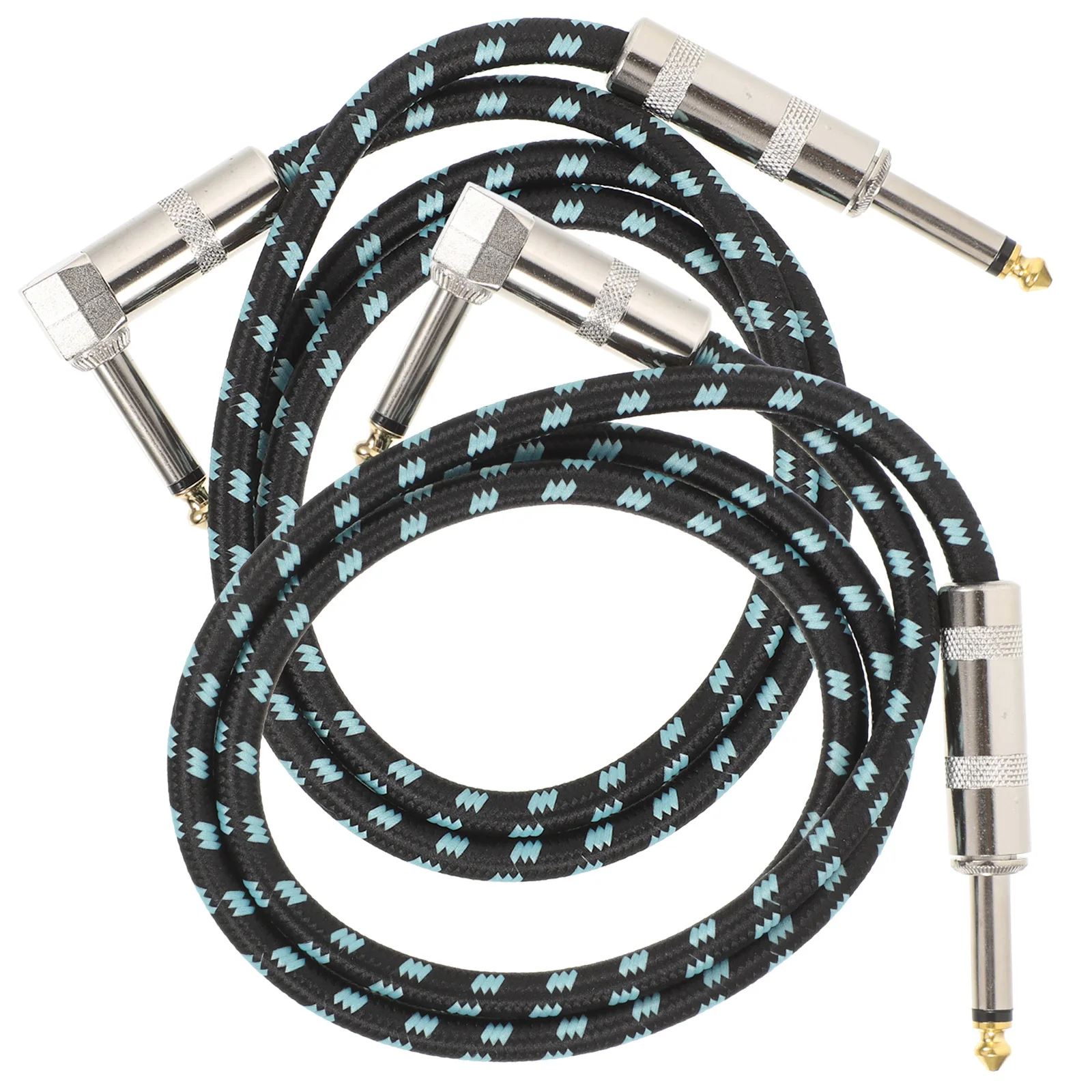 

2pcs 6.5Mm Guitar Audio Electric Guitar Stereo Instrument Cable For Speaker Keyboard Bass Durable High-Fidelity