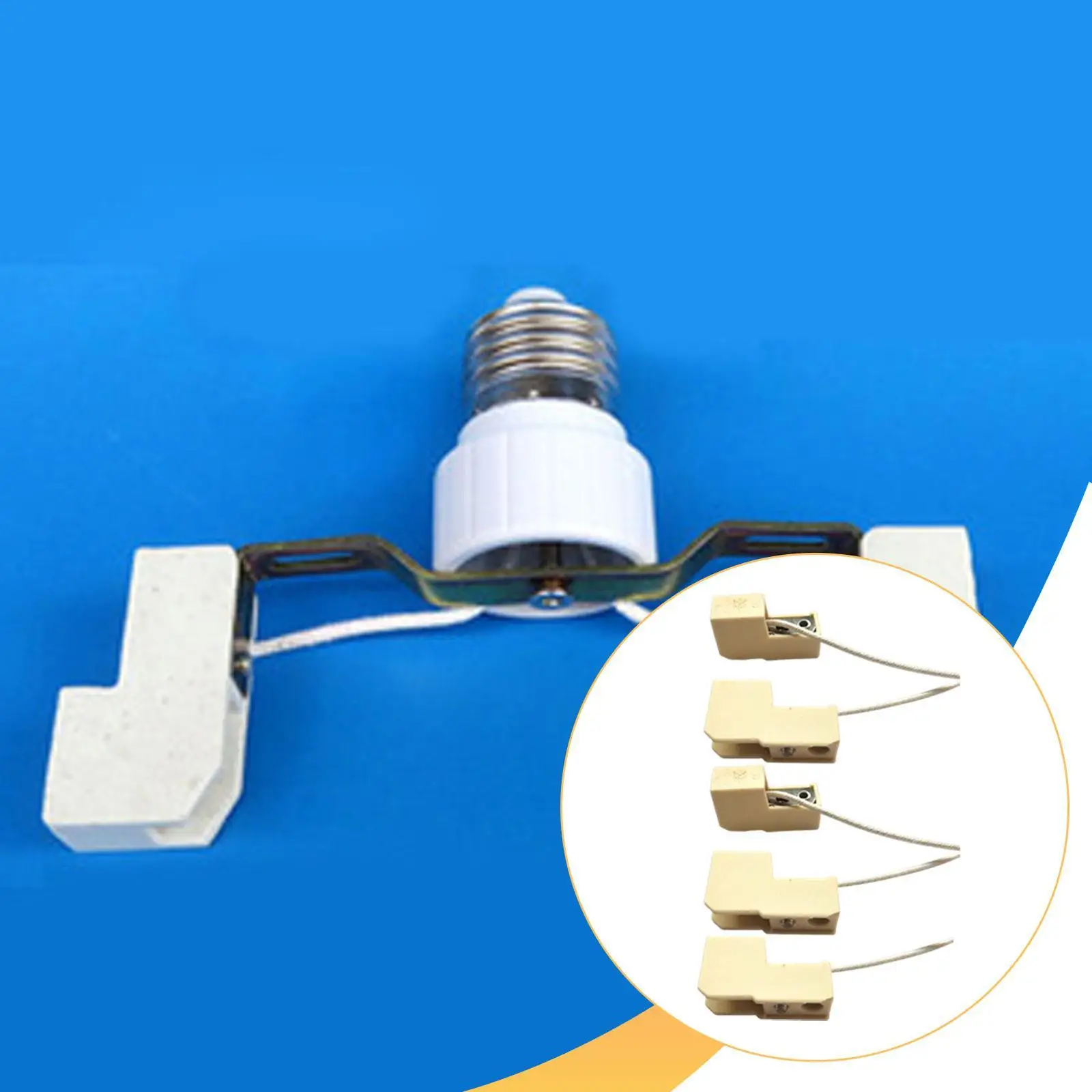 R7S Lamp Holder Socket Ceramic Durable Easy Install Professional Lamp Base for Ovens Grills and Outdoor Lighting