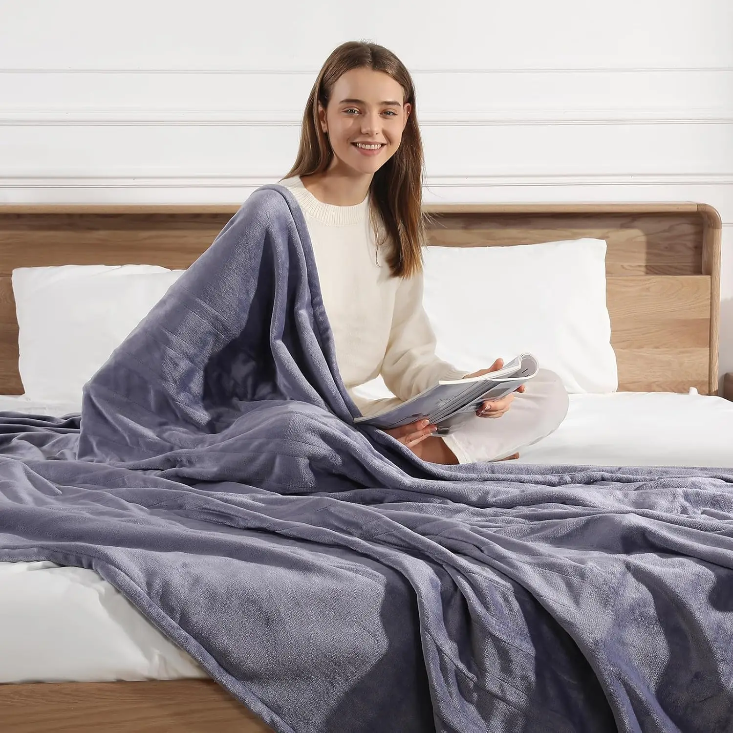 

Electric Blanket Full Size 72''X84'', Purple Flannel Heating with 5 Heat Settings & Auto-Off, Ideal for Gifts