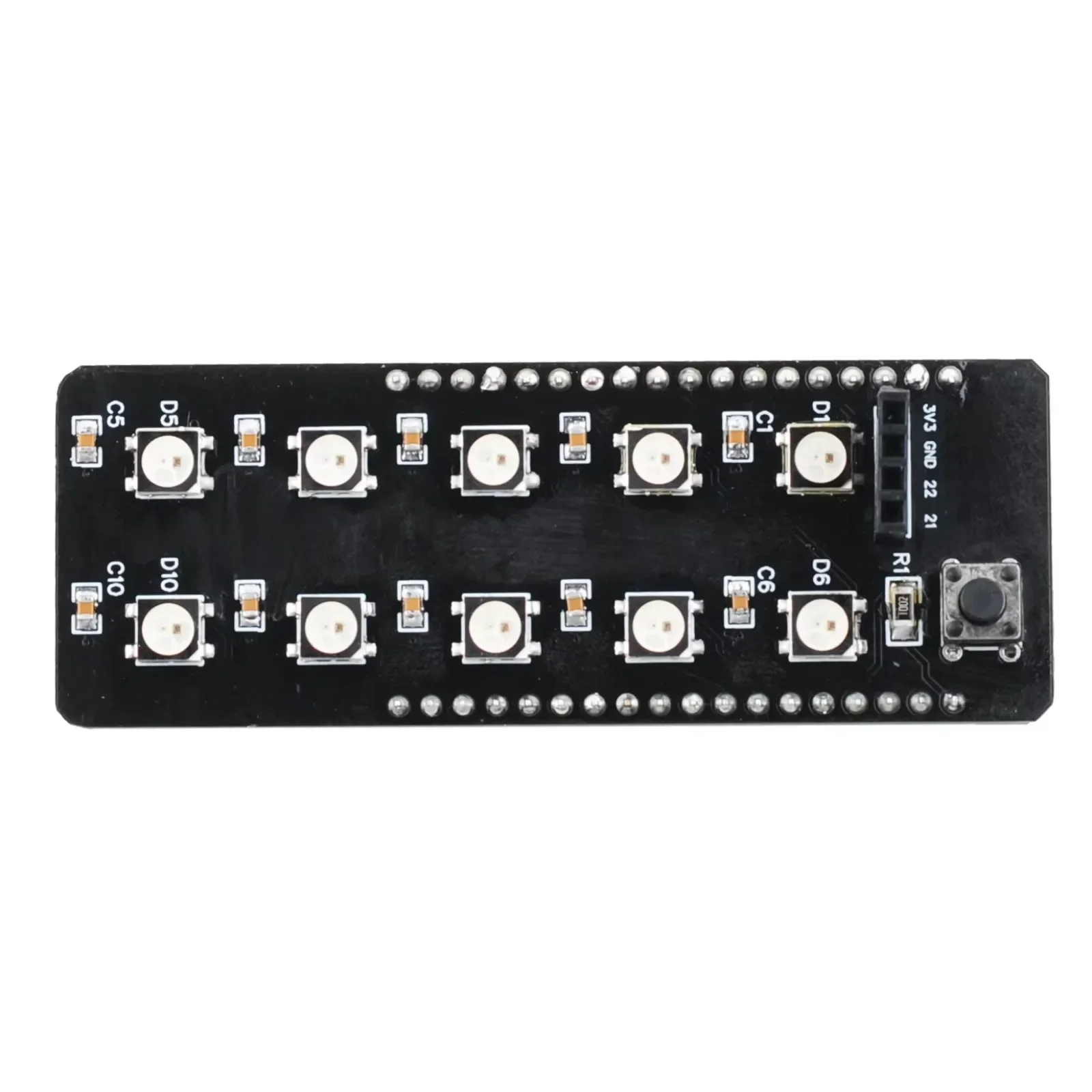 5Pcs/Lot WS2812 Addressable RGB LED Shield for ESP32 DEVKIT V1 GY-1-5V Humidity Temperature Pressure Sensor