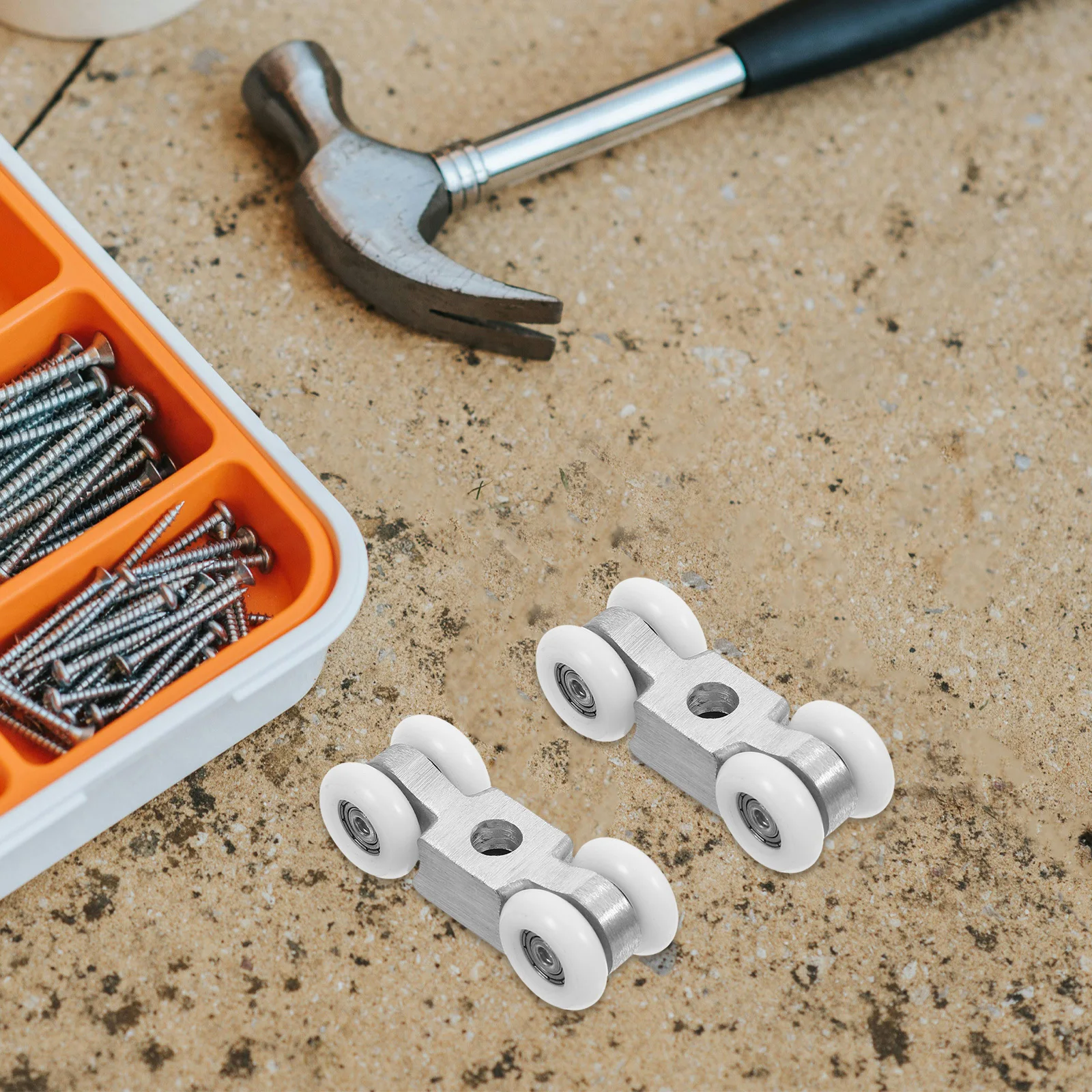 

1 Set Heavy Duty Pocket Roller Smooth Quiet Slide Cabinet Track High Load Capacity Sliding Wardrobe Door Hardware Set Sliding