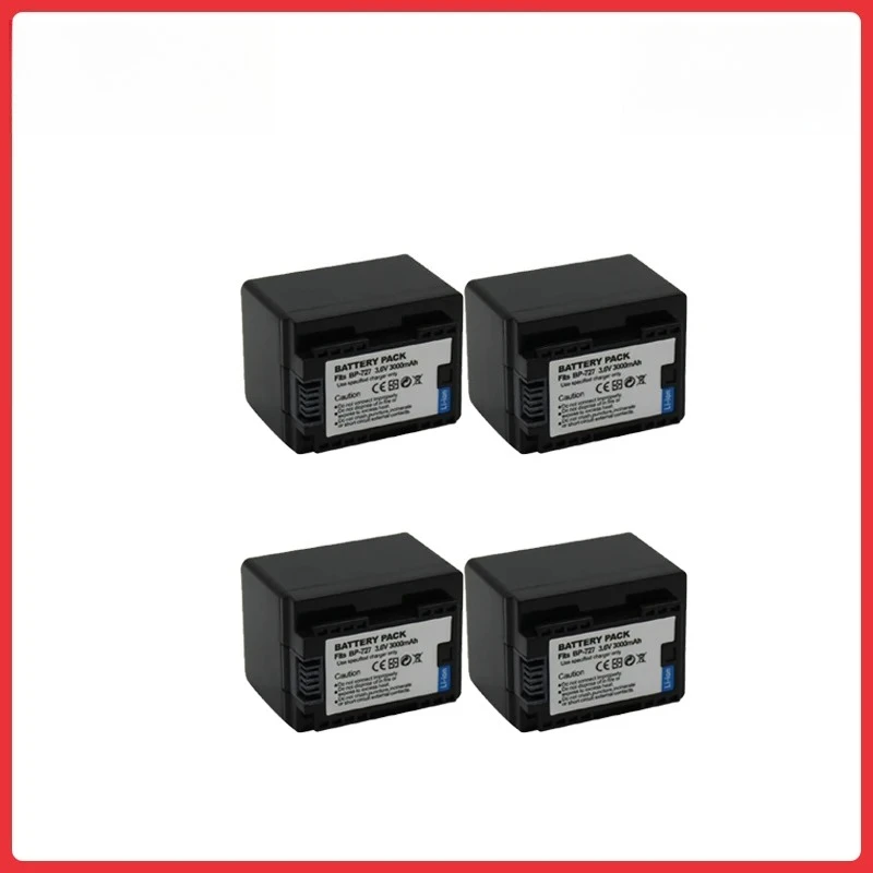 4Pcs BP-727 BP727 BP 727 Battery For Canon BP-709 BP-718 BP-745 VIXIA HF R30 M50 M52 500 M56 M506 R36 R38 R306 R400