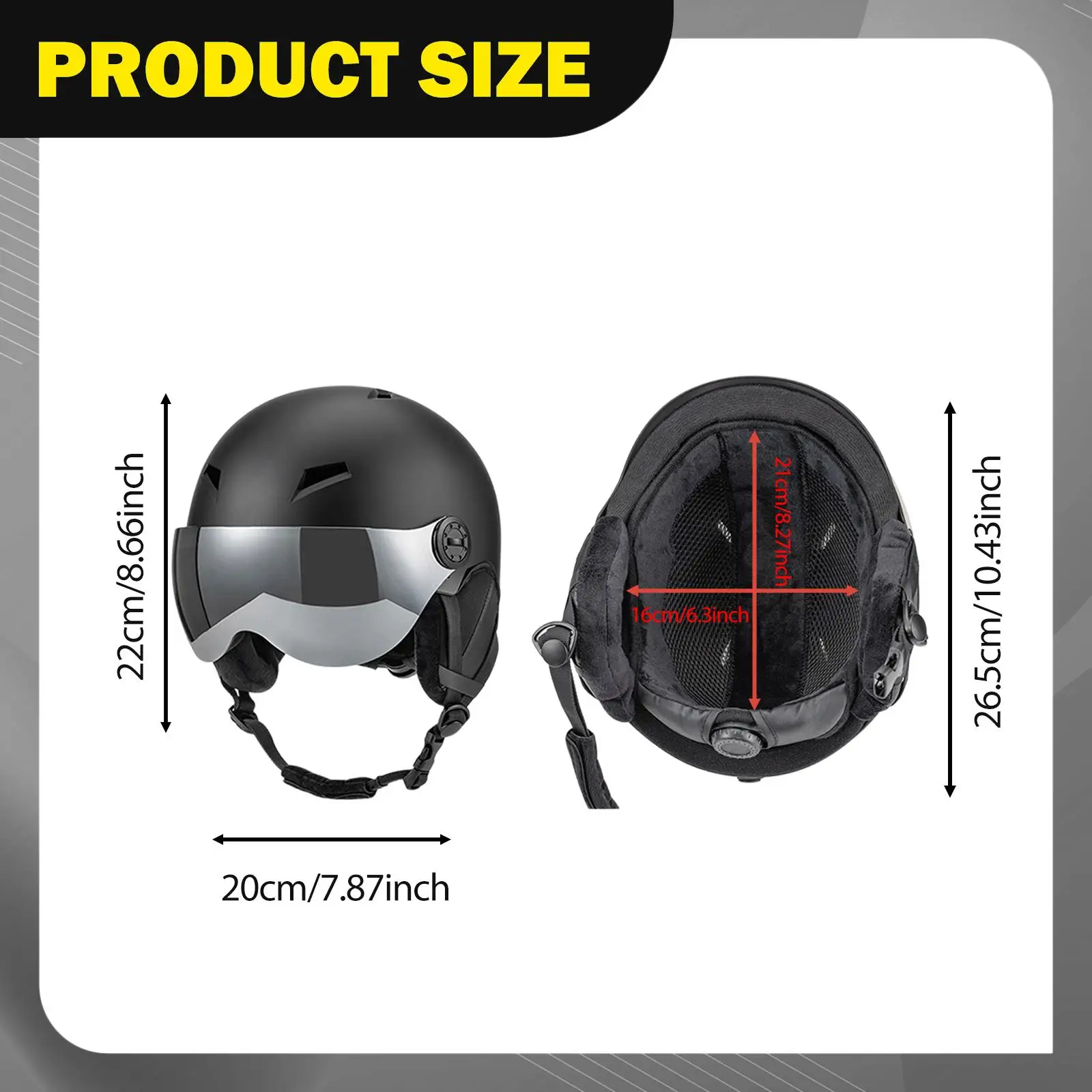 

Versatile Winter Sports Helmet for Skiing Snowboarding Biking Protective EPS ABS Shell Adjustable Fit for Men and Women