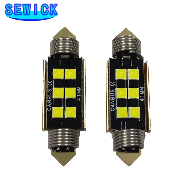 100PCS 12V C5W LED Bulbs CANBUS Festoon 31/36/39/41MM LED Light For Car Interior Dome Trunk License Plate Lights
