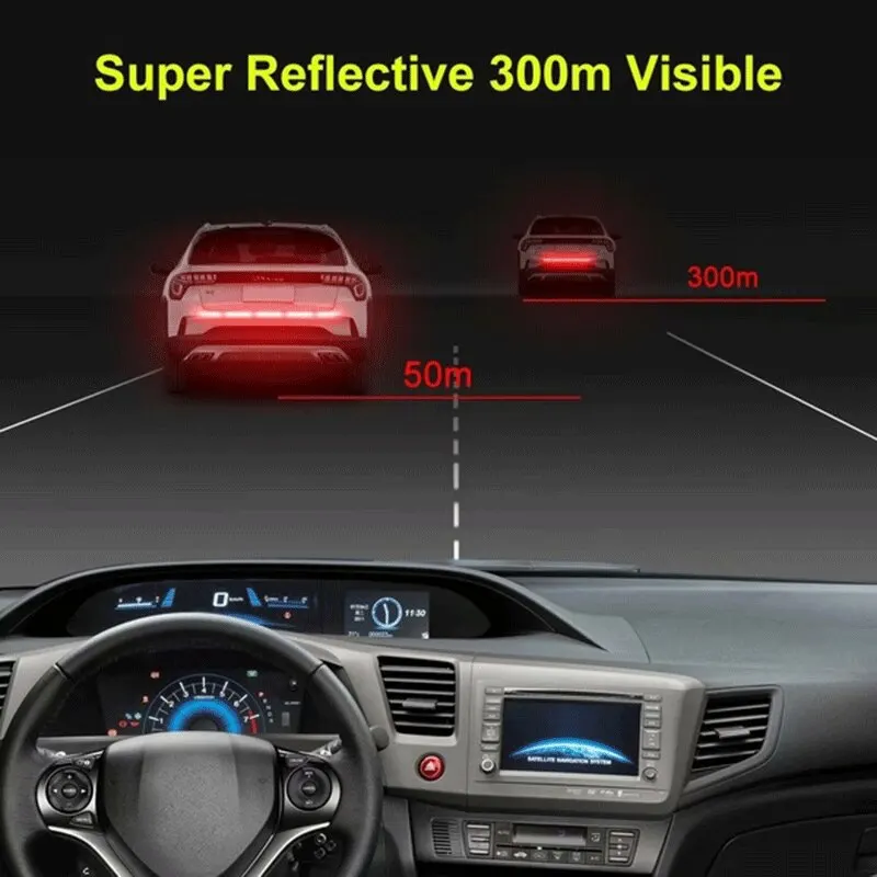 Car Sticker Reflective Warning Safety Tape Anti Collision Warning Reflective Safety Sticker For Automobile Trunk Car Accessories
