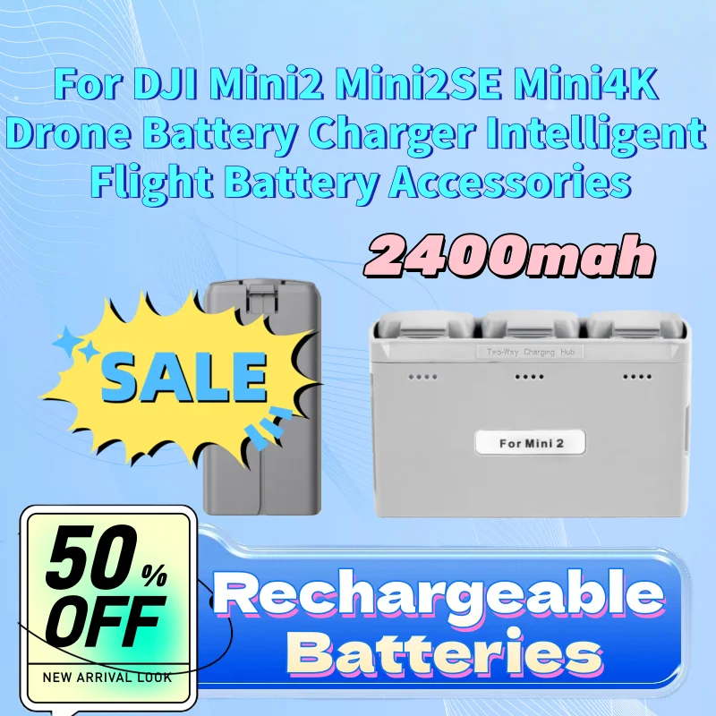 

In Stock 2400mah Rechargeable Battery for DJI Mini2 Mini2SE Mini4K Drone Battery Charger Intelligent Flight Battery Accessories