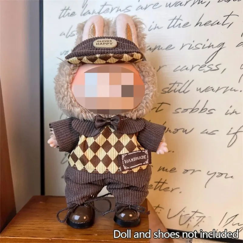 ل Labubu 17 سنتيمتر مجموعة ملابس عالية الجودة مجموعة أنماط متعددة إكسسوارات دمي ملابس Labubu