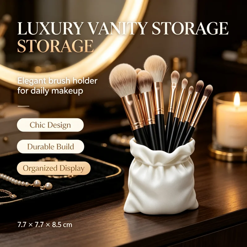 Wadah Penyimpanan Kuas Makeup  - Home Essentials Bathroom Rack ulasan dan harga