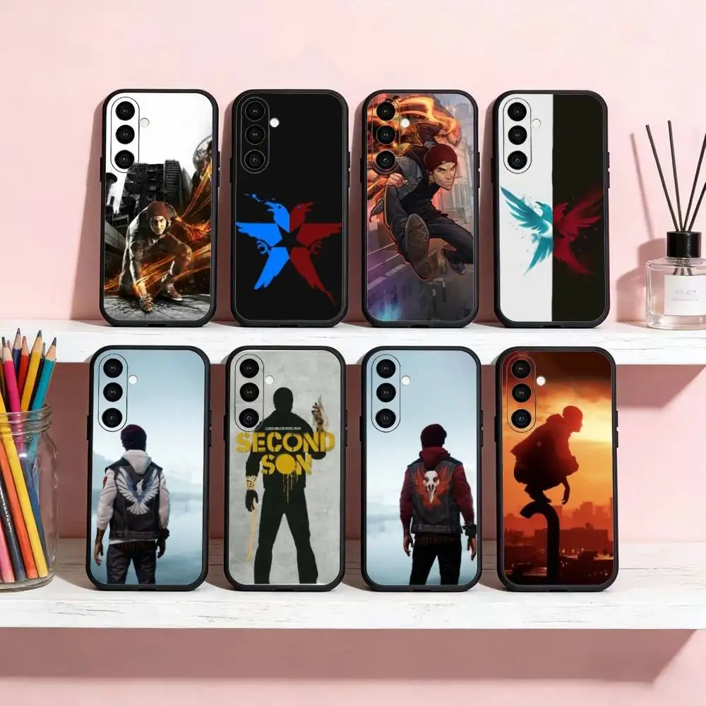 

I-Infamous Second Son Phone Case For Samsung Galaxy A91,80,73,72 ,71,53,52,32 ,31,22,21s,20,Soft Black Case