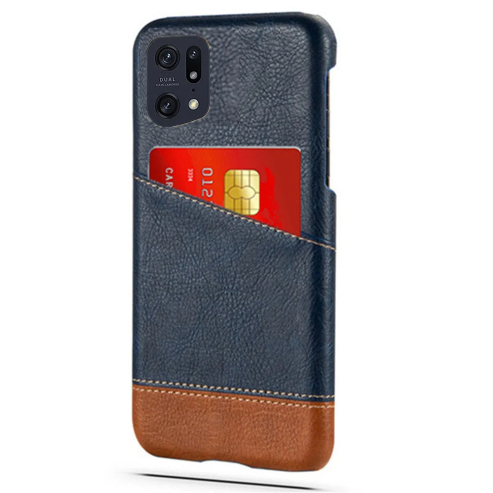 

Wallet Case For OPPO Find X5 Pro Case OPPO Find X3 X5 Pro Cover Mixed Splice PU Leather Credit Card Holder Cover For Find X5 Pro