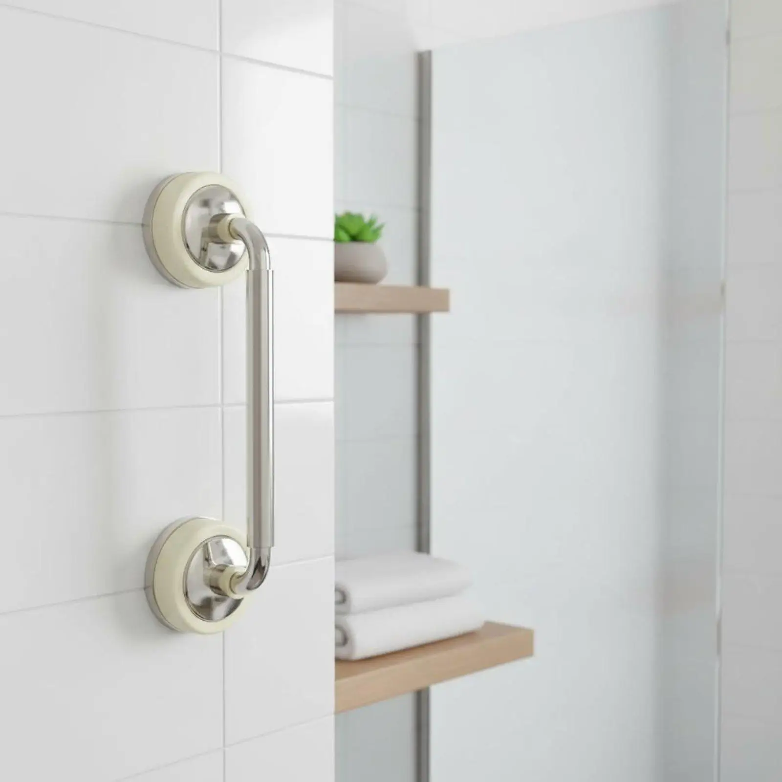 Suction Cup Door Handle Repositionable Drill Cabinet Pull Reusable Removable Drawer Handle for Renters, Seniors, Washroom,
