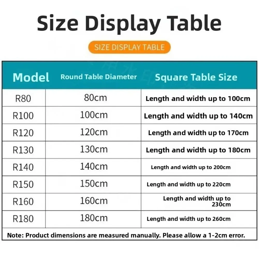 10PCS Round Disposable Tablecloths Square Oil-proof Table Cover Waterproof Plastic Film Elastic Band Tablecloths