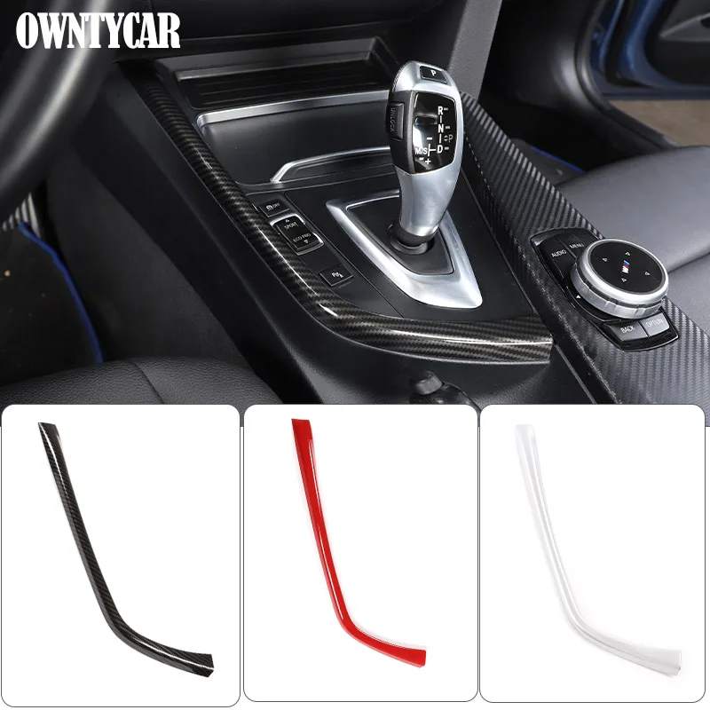 Carbon Fiber For BMW 3 4 series GT F30 F31 320i 320Li 328 F34 2013-2019 Car Gear Shift L-shaped Side Trim LHD Accessorie