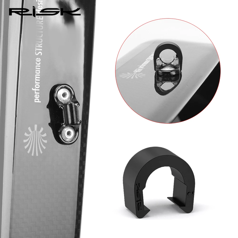 RISK 20/200pcs Plastic C-Type Buckle for Bike Shift and Brake Cable within O.D. 6mm, Bicycle Oil Tube Lock Clip Housing Clamp - view 3