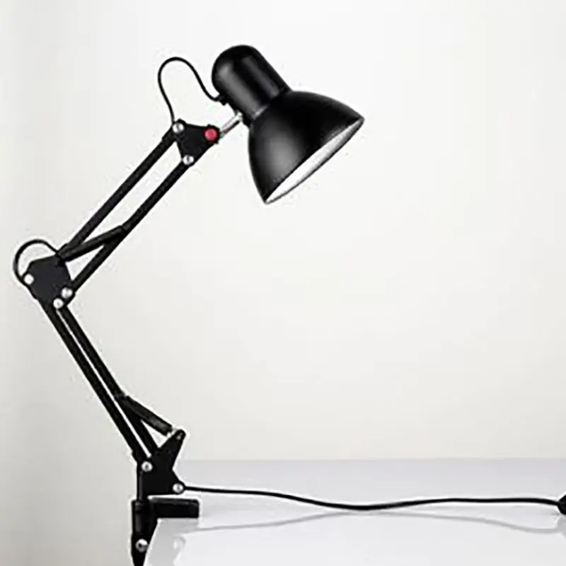 5W 220V Eye-Care LED Table Lamp Multi-Joint Reading Book Light Flexible Long Swing Arm Clip-on Desk Lamp for Dormitory/Bedroom