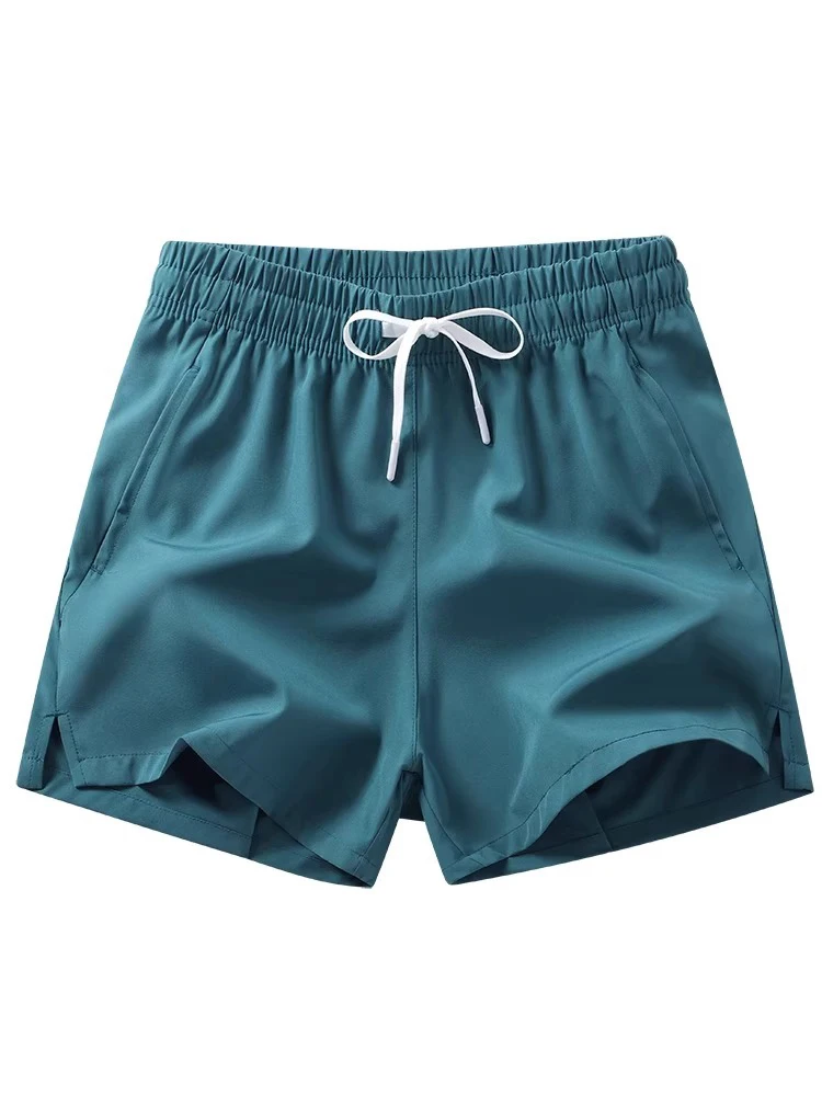 Ords da uomo in seta di ghiaccio estivo sottile Qui Dry Tee-quarter pantaloni casual da spiaggia larghi alla moda in nylon spandex motivo geometrico