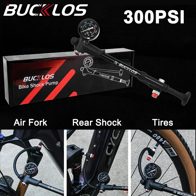 

Bucklos 300Psi велосипедный воздушный насос с манометром воздушная вилка высокого давления задняя подвеска амортизатор велосипедный насос Mtb велосипедный насос для шин