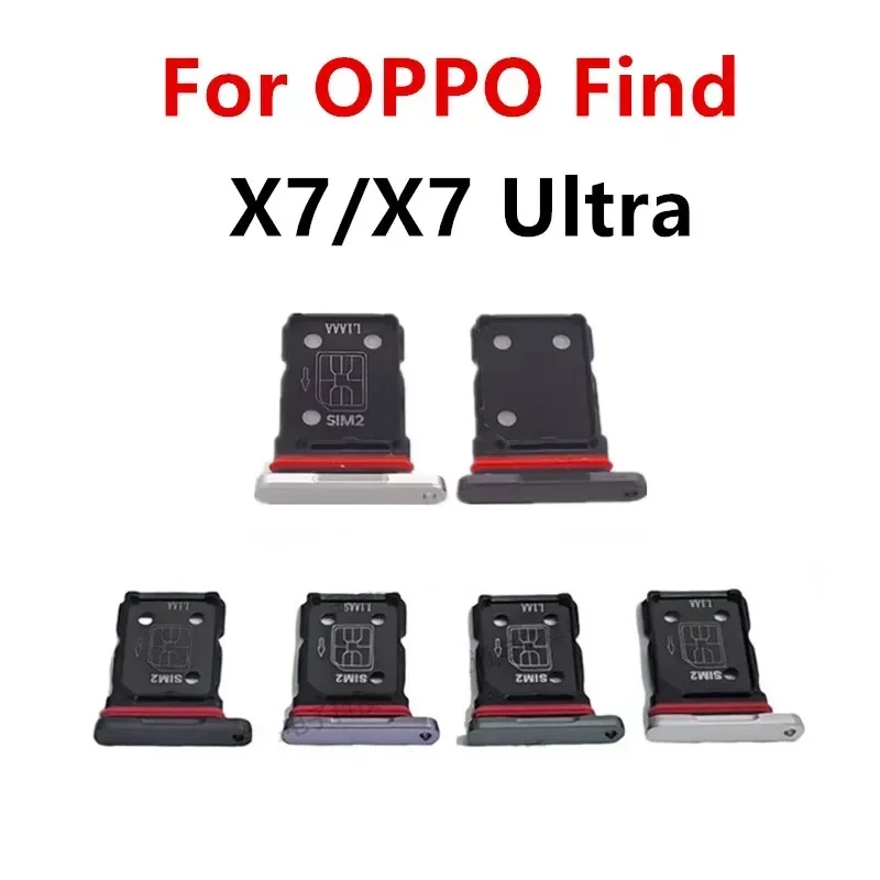 X7X7Ultra Sim-kaartsleuf Voor OPPO Vinden X7 Ultra Card Adapters Socket Houder Lade Chip Lade vervangen Behuizing Reparatie Onderdelen