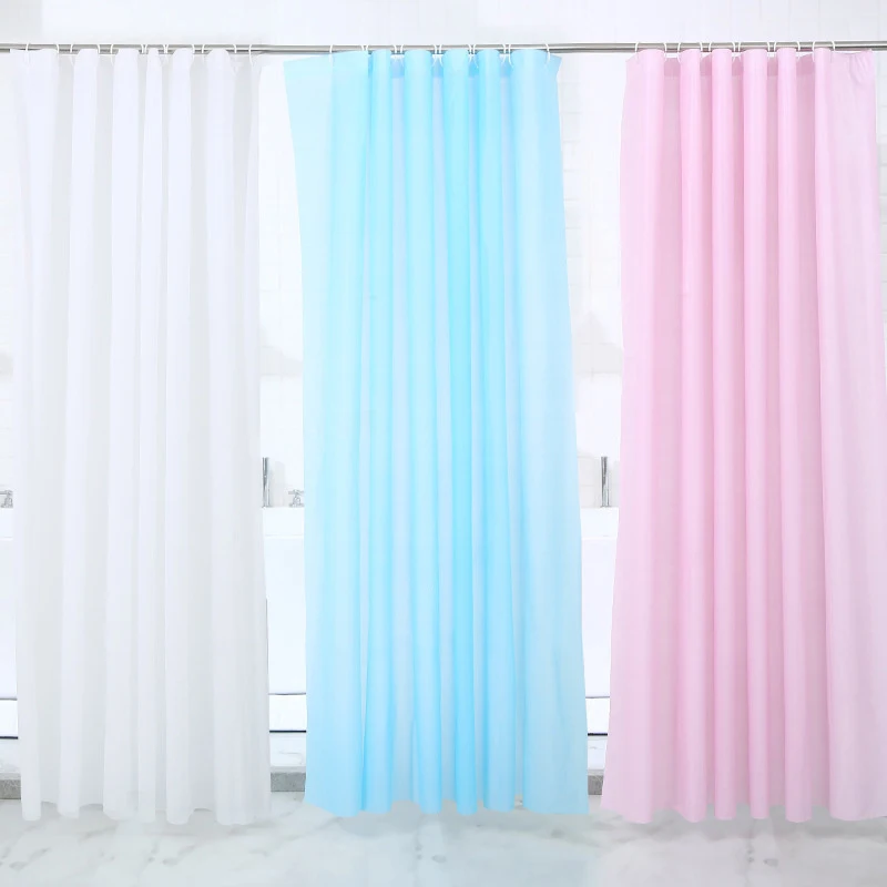 Home Bathroom Shower Curtain With Hooks 1801*180cm Thickened Waterproof Shower Partition Curtain Bathroom Accessories