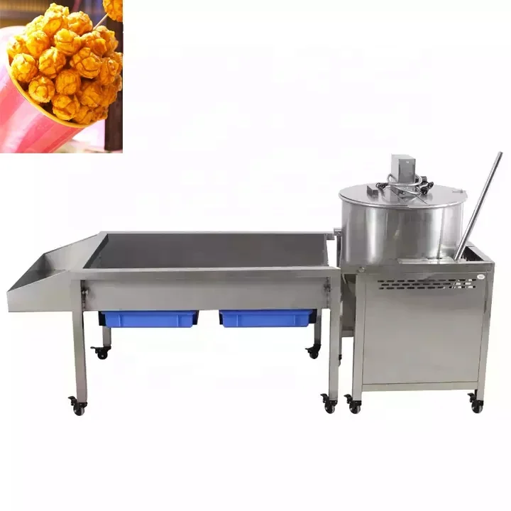 China Stainless Steel Commercial Caramel Kettle Corn Popcorn Machine For Sale