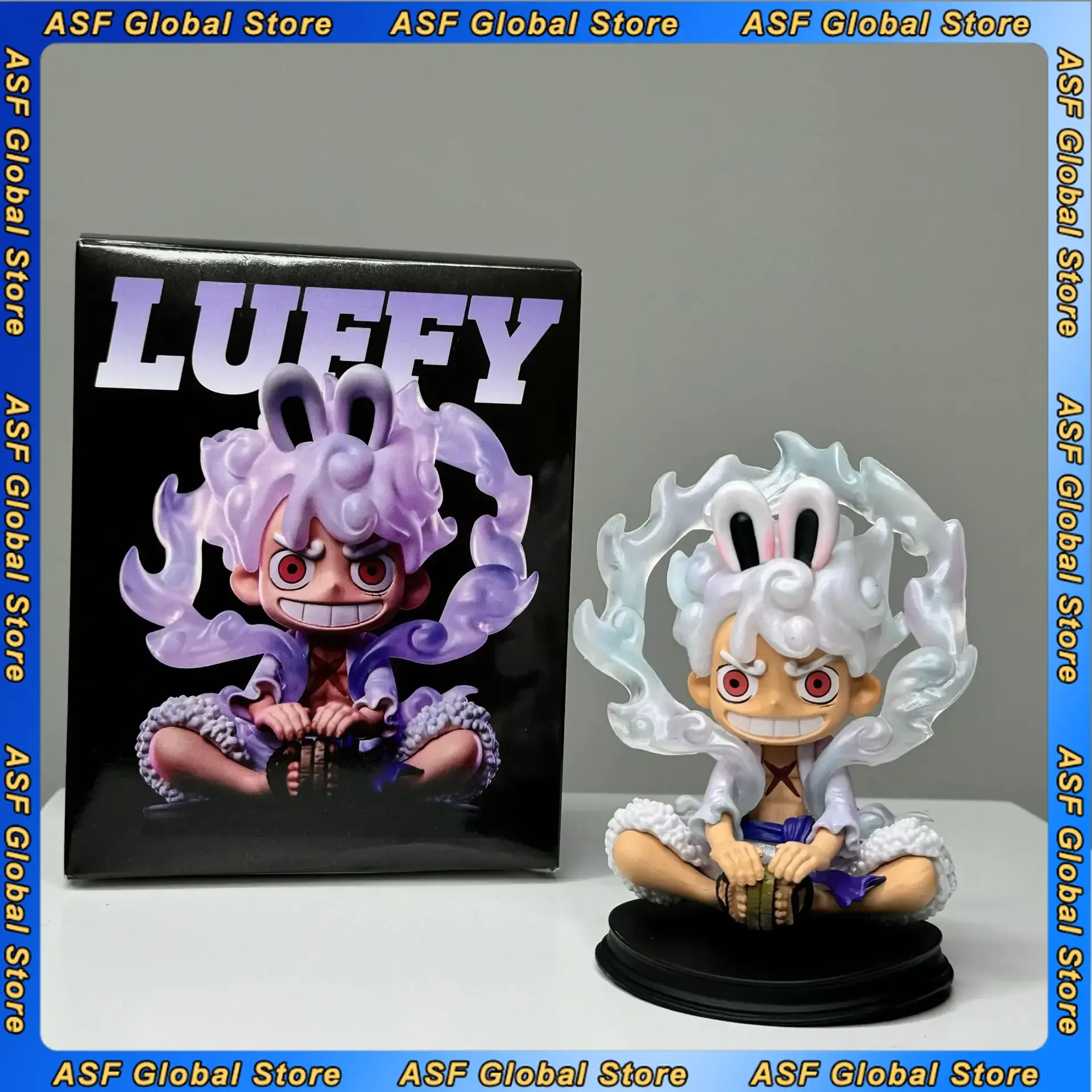 

12cm new ONE PIECE Anime Figure Luffy Peripheral PVC Q version cute model statue Desktop decoration ornaments Birthday gift toys