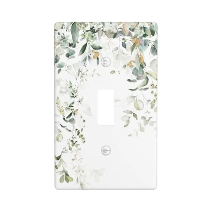 

Green Watercolor Light Switch Cover Plates Decorative Wall Plate, 1 Gang Lightswitch Cover