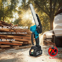 Mini Chainsaw Woodworking with Small Handheld Electric 6-inch Logging Sawzall Mini Portable Chainsaw for Makita 18v (No Battery)