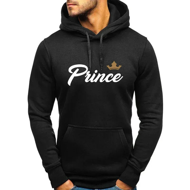 Mens Hooded Sweatshirt Prince Print Hoodies Long Sleeve Hooded Sweater Activewear Casual Clothes Jogging Sportswears