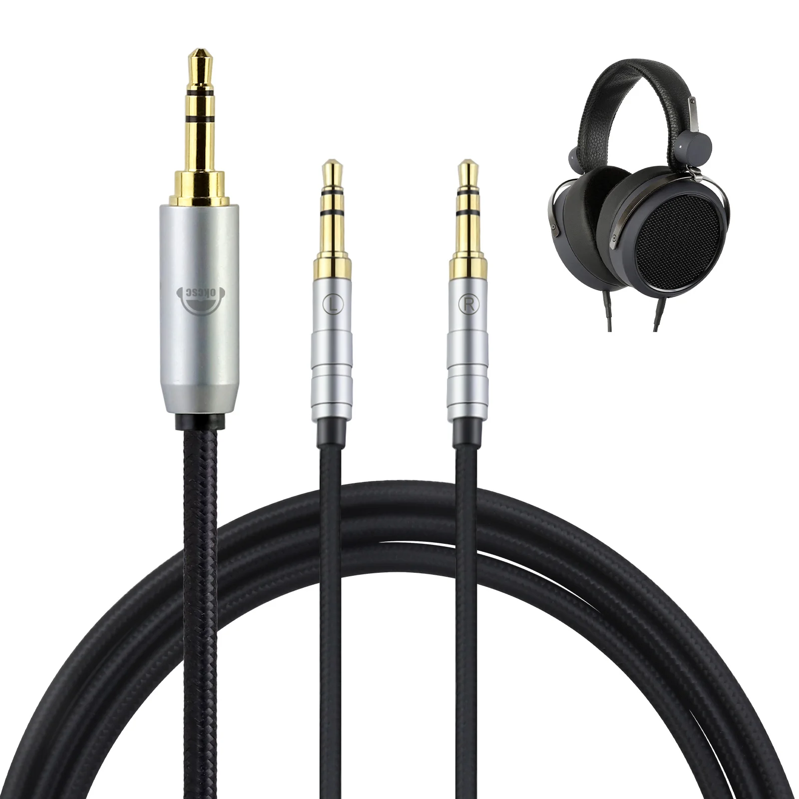 HIFIMAN HE400SE ＋ okcsc 4.4mmバランスケーブル Oksc-hifiman用ハイファイケーブル,3.5mm〜4.4mm,3.5mm,2.5mm,himf用
