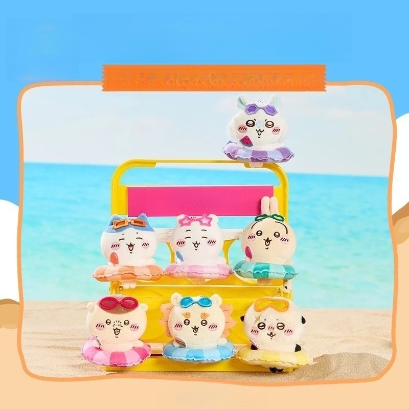 Chiikawa Usagi Kawaii Anime Cartoon Summer Swim Ring Pendant Plush Fashion Beautiful Exquisite Single Product Boys Girls Gift