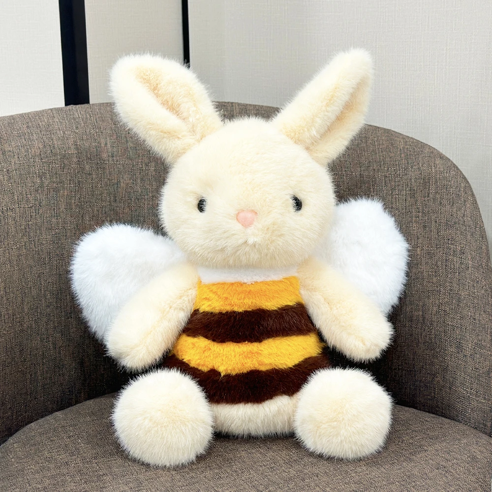 Schattig konijn pluche met bij Fun eigenzinnig speelgoed pluche bij pop tas charme konijn pluche charme kindercadeau