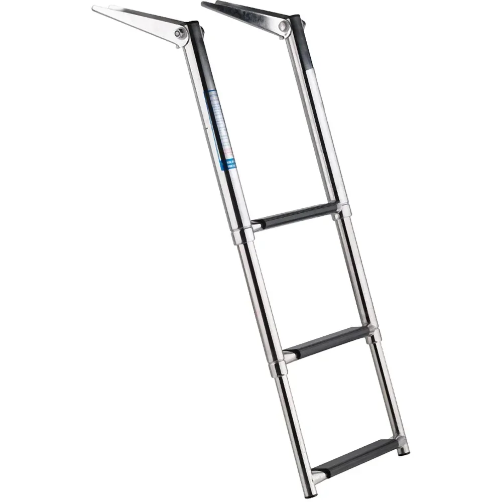 3 Step Folding Boat Ladder Stainless Steel Pontoon Ladder for Fishing Boats