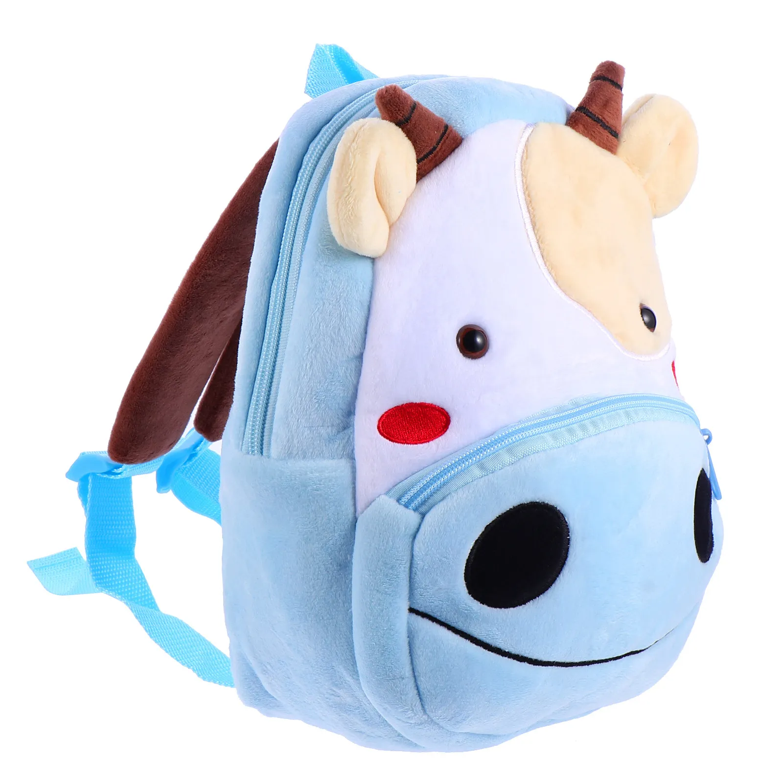 

1Pcs Cow Pattern Children Backpack Moderate Size Soft Straps Odorless No Hair Loss Toddler Kindergarten Bag