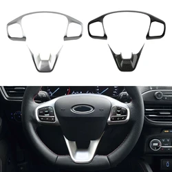 For ford Focus 2019 2020 MK4 Fiesta MK8 2017 2018 2019 ABS Interior Steering Wheel Cover Trims Stickers Car Styling Accessories