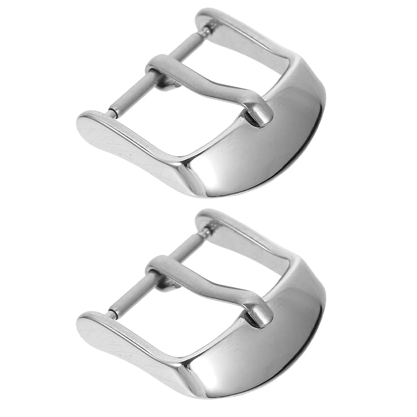 Fibbia per cinturino per orologio da 2 pezzi Durevole in acciaio inossidabile Facile da sostituire Pregevole fattura Pratica fibbia per orologio con chiusura decorativa