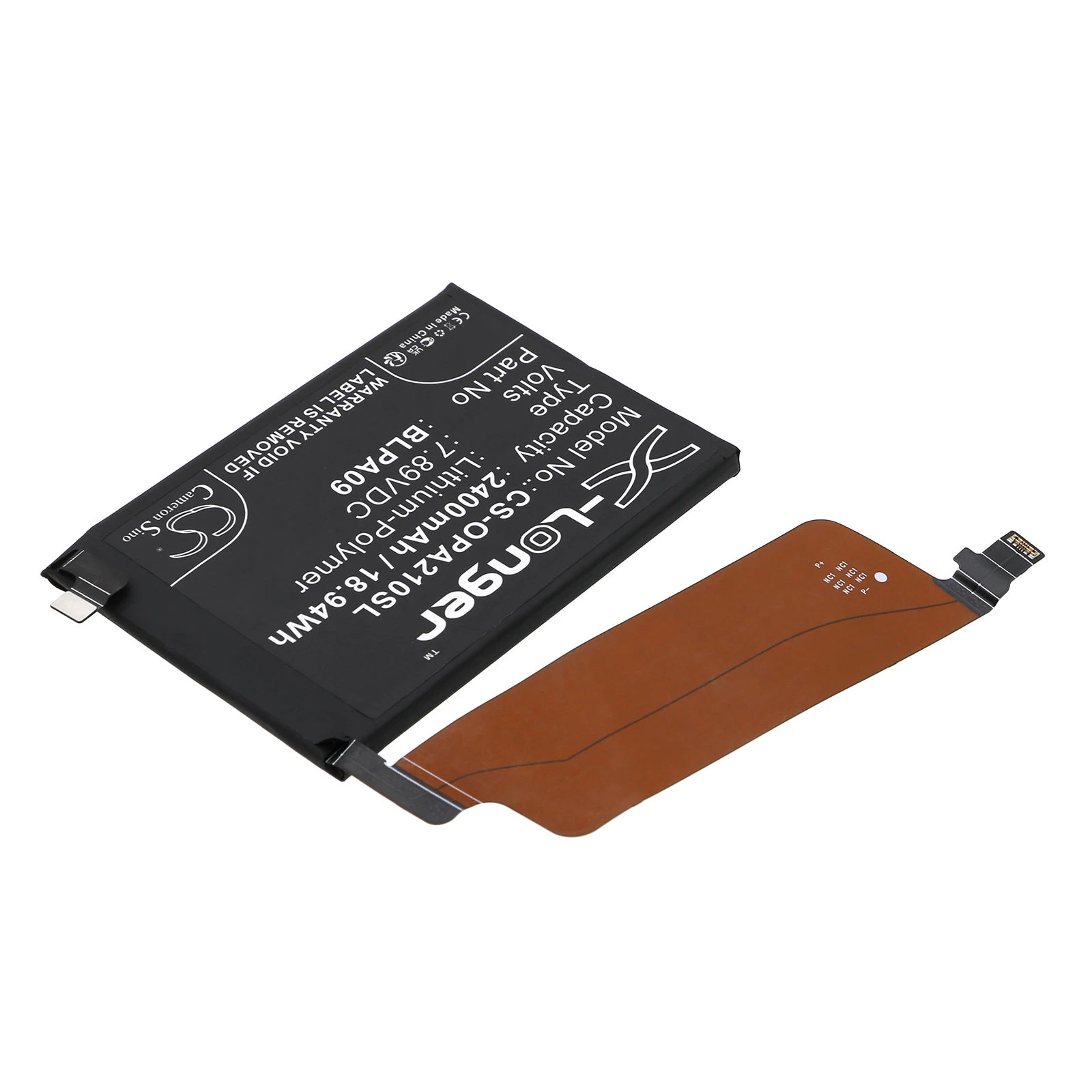 Replacement 7.89V 2400mAh Mobile, SmartPhone Battery BLPA09 for OnePlus Ace 2 Pro