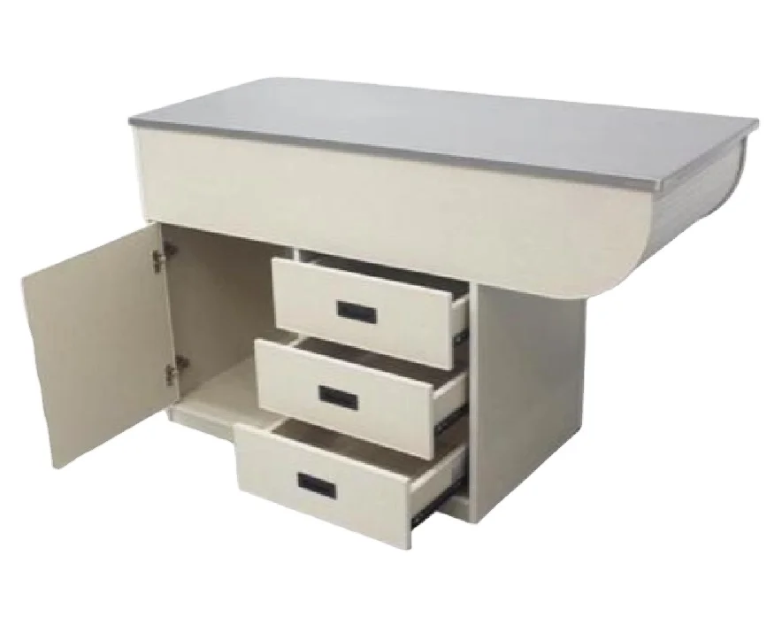 

Factory Veterinary High Quality Marble Wood Beautiful Pet Dog Cat Vet Hospital Clinic Marble Top Wooden Dry Disposal Table