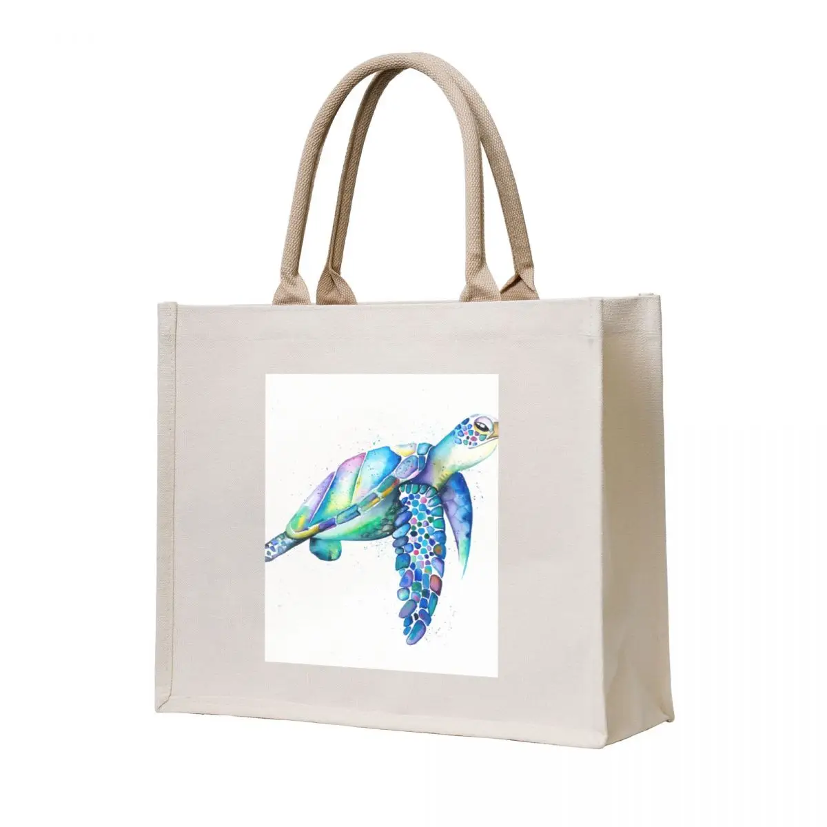 

Rainbow Sea Turtle Tote Bag Reusable bags Candy bags Women's handbag Shopping bags