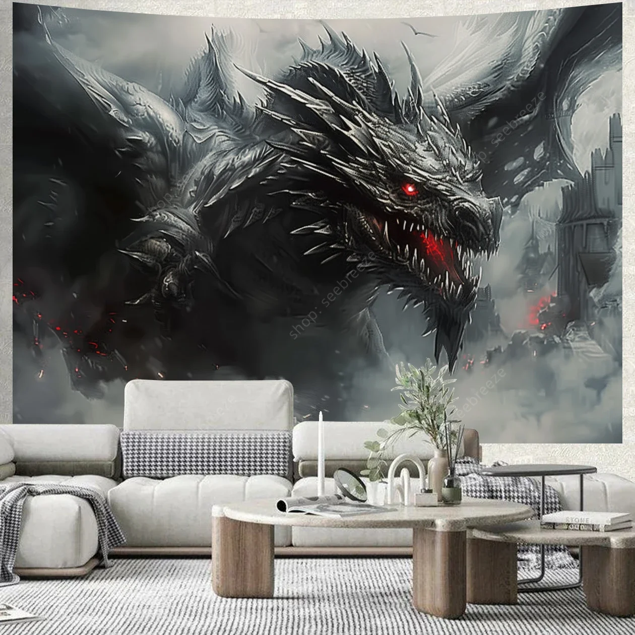 Psychedelic Animal Tapestry Wall Hanging for Kawaii Room Decor Bedroom Aesthetic Living Room Art Poster Outdoor Carpet Sofa Mat