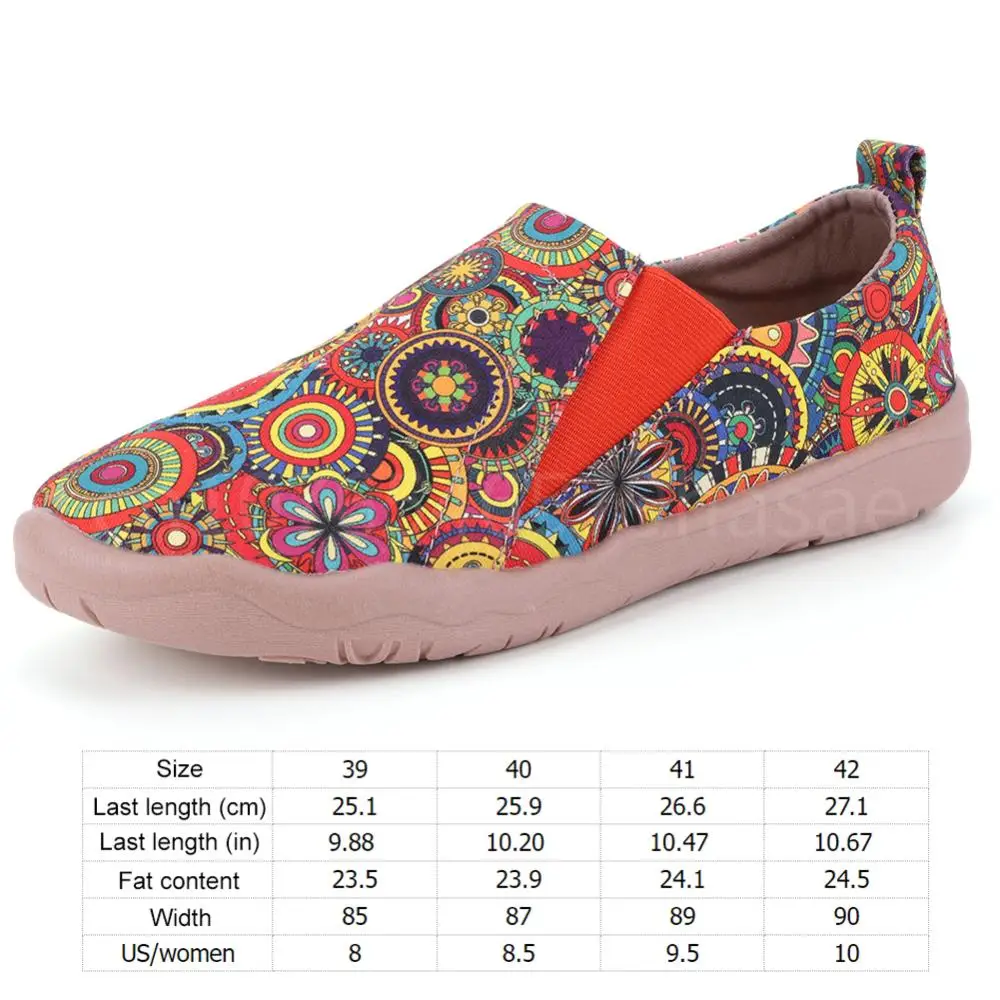

Women Loafers Canvas Walking Shoes Comfortable Casual Travel Shoes Ethnic Style Lightweight Walking Loafers for Daily Wear