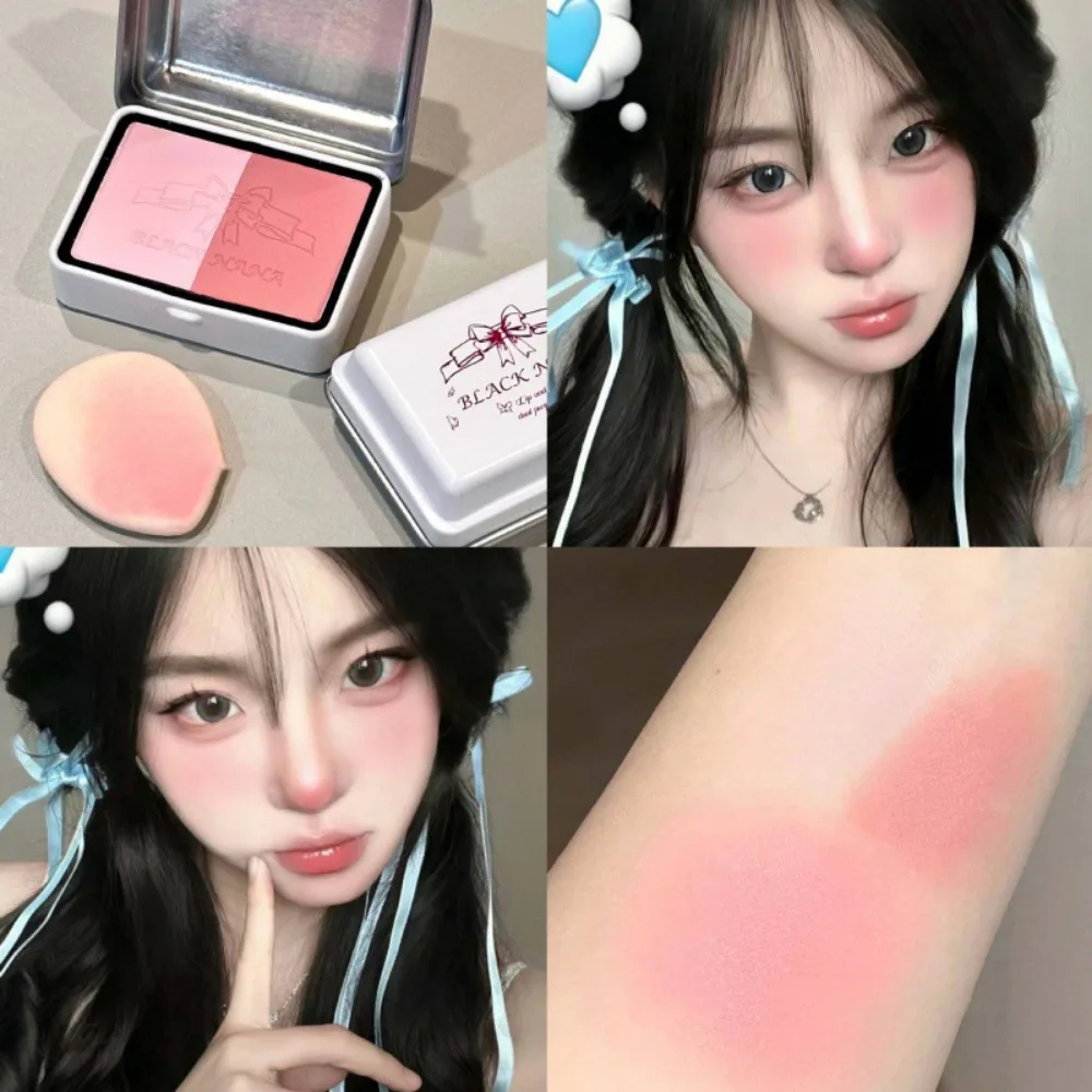 Monochrome Two-tone Powder Blusher Matte Multi-Purposes Expansive Color Blusher Contour Shadow Natural Brightening Cosmetics