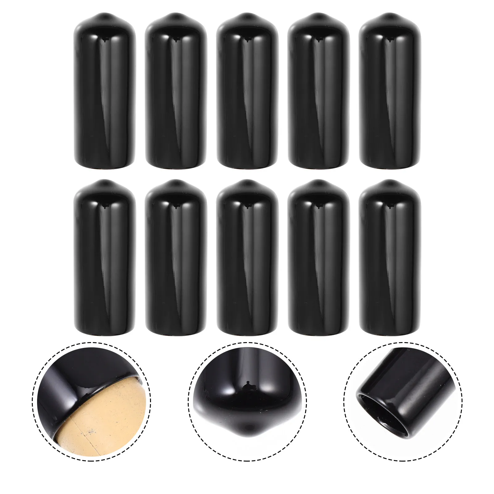 

10 Pcs Billiard Cue Tip Sleeve Pool Stick Billiards Accessories Bumper Accessory