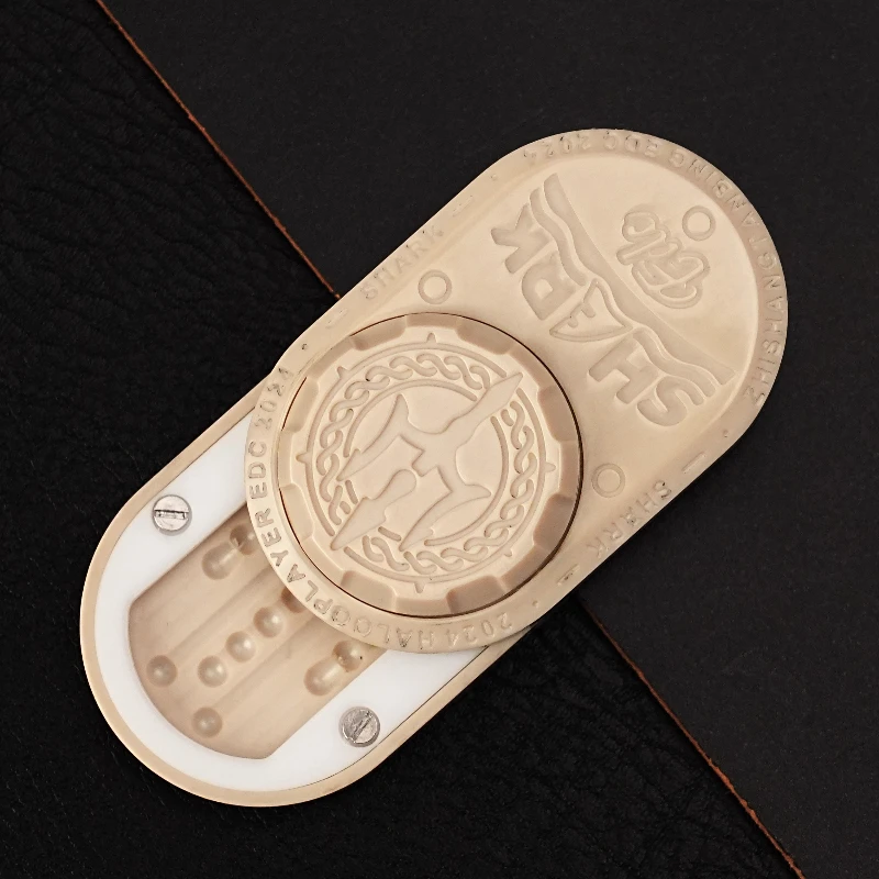 Rotierender mechanischer Schieber Fidget Spinner Roller Kugellager Ratschenrad Magnetische Push-Münze EDC Stressabbau Sensorisches Spielzeug