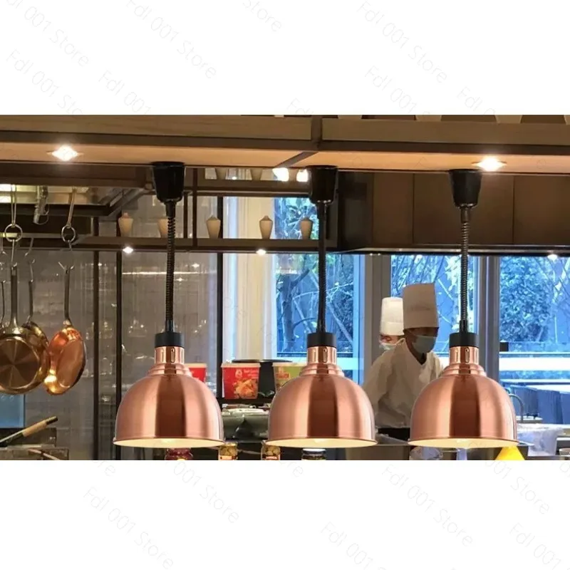 Suitable Foretractable Insulation Lamp Single Head Liftable Hanging Type Food Buffet Barbecue Lamp Food Heating Chandelier