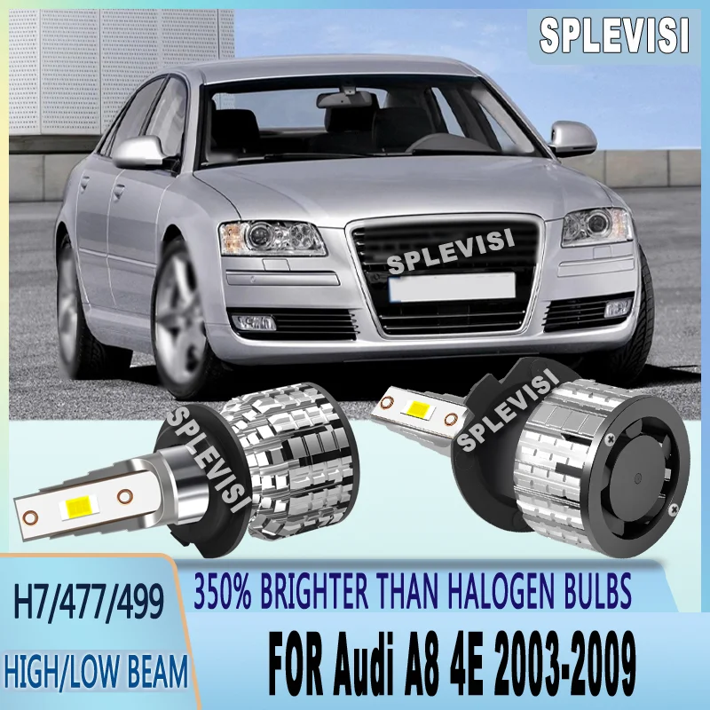 

Clear Visibility at Night 350% Brighter Than Halogen Bulbs LED HIGH/LOW BEAM For Audi A8 4E 2003 2004 2005 2006 2007 2008 2009