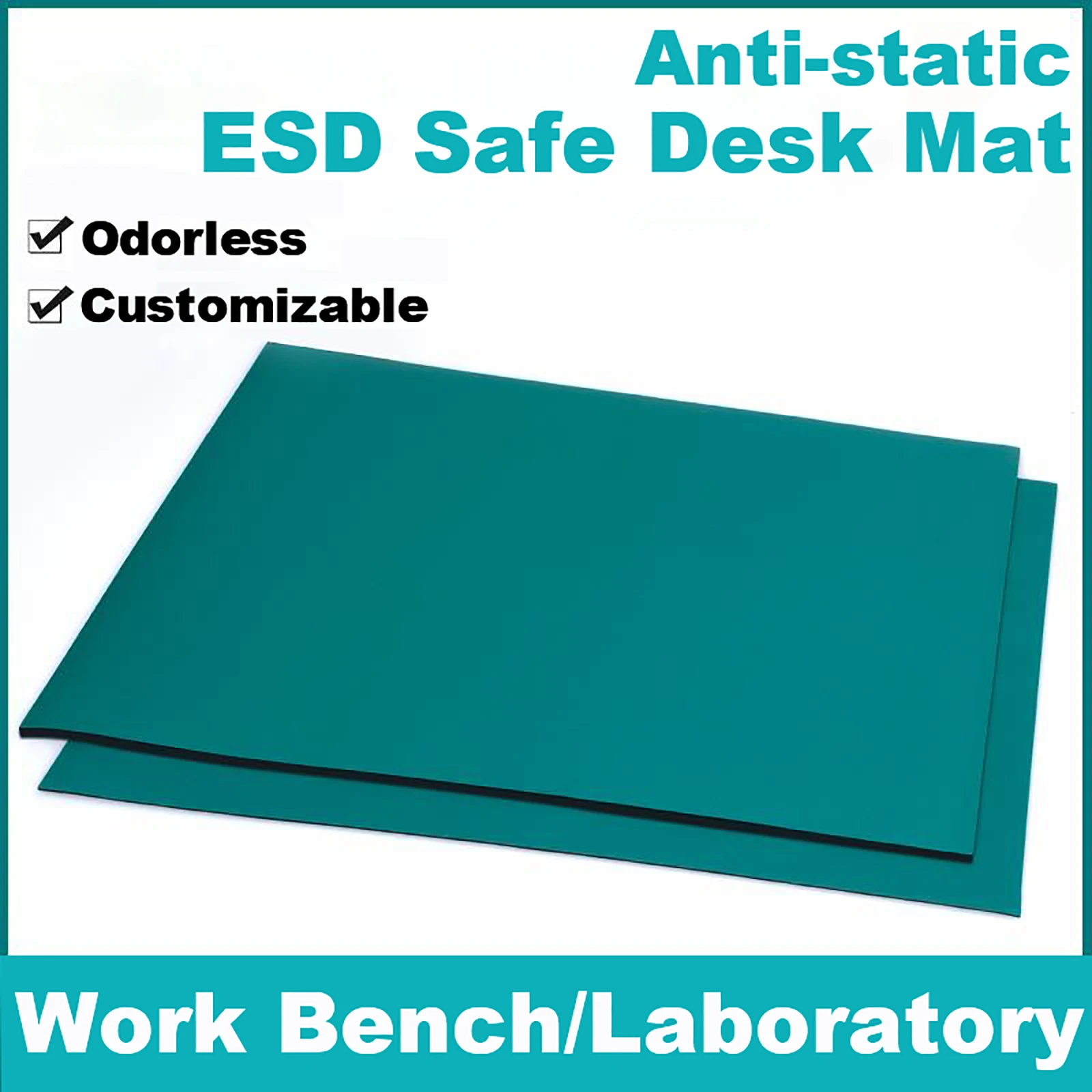 

Anti-static ESD Safe Desk Mat Repair Pad Non-slip Factory High Temperature Resistant Soldering Repair Rubber Pad