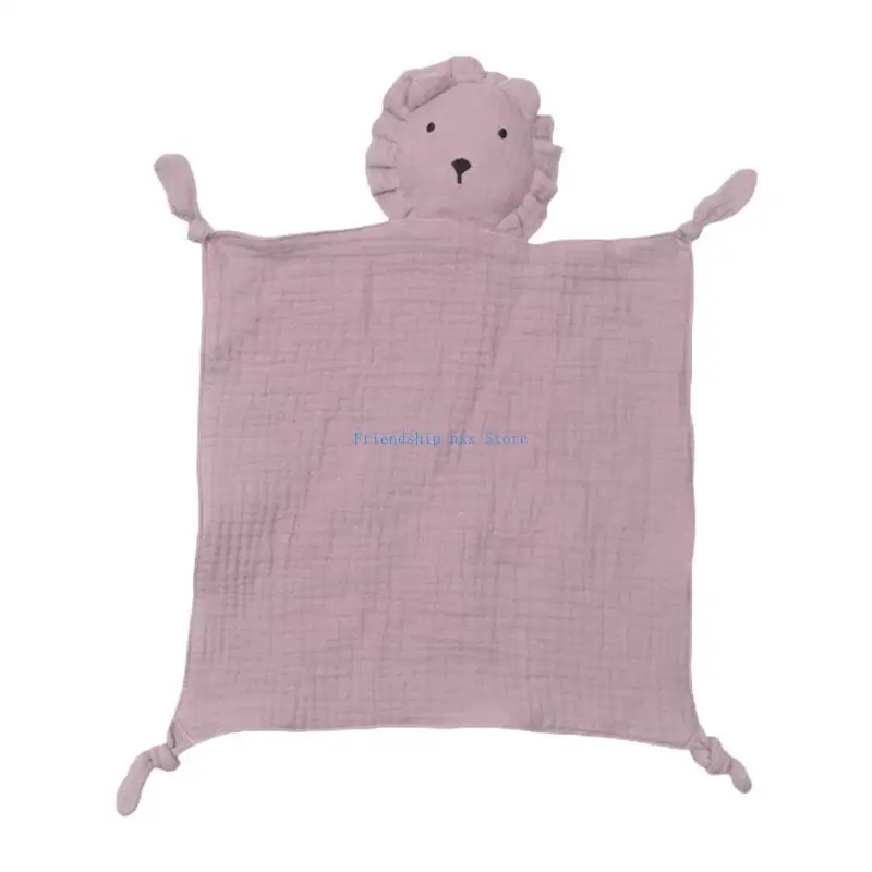 

F1CB Lion for Doll Appease Towel Sleeping Cuddling Toy Baby Soothe Blanket Burp Cloth