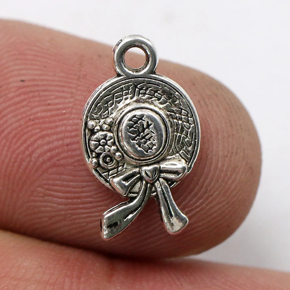 

50Pcs Alloy Pendant Charms Hat Design DIY Necklace Bracelet Jewelry Making Accessories Gift Craft