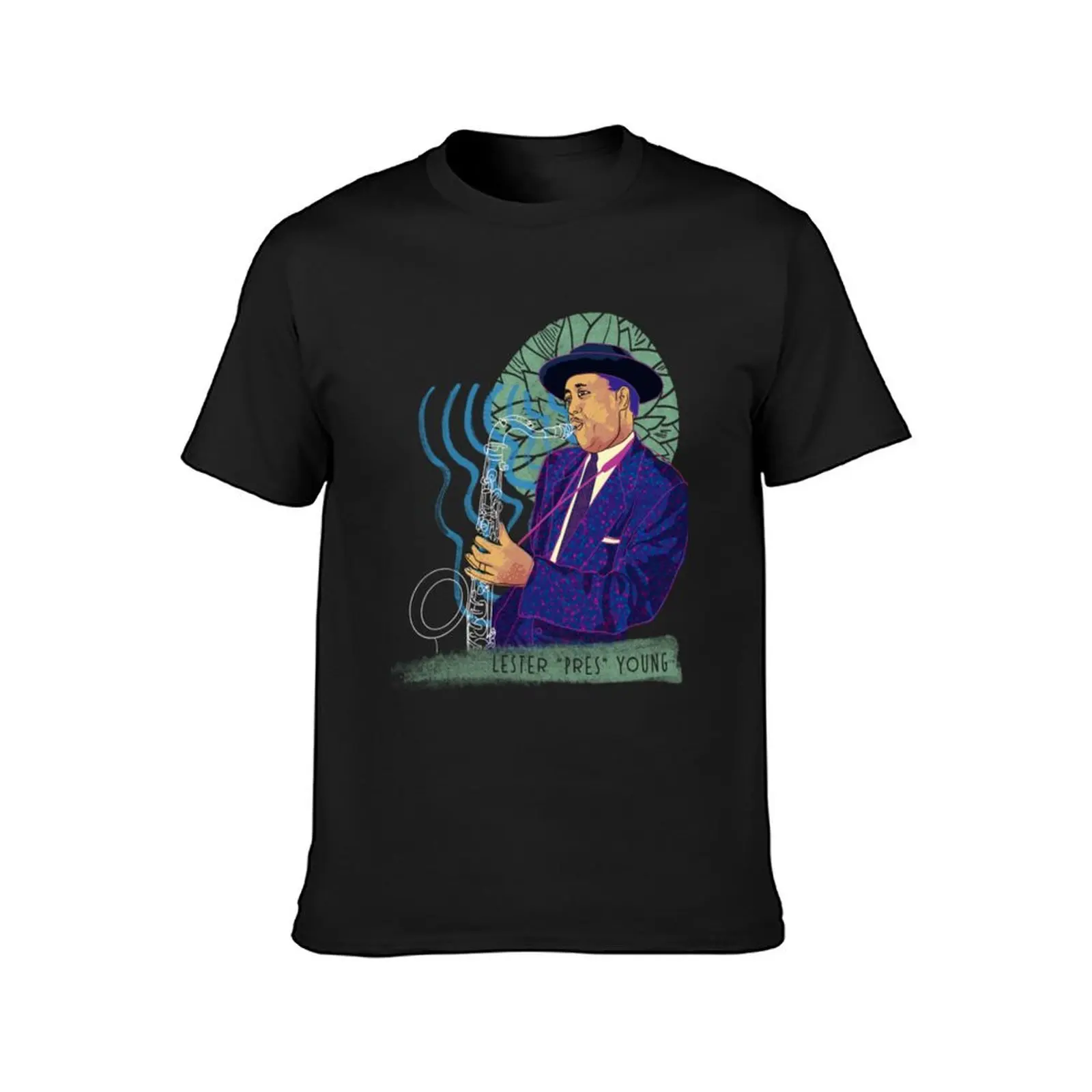 Jazz legend Lester Young T-Shirt vintage clothes aesthetic clothes blacks men clothings